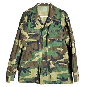 US Army Hot Weather Coat Woodland Camo BDU Cotton Military Militaria Mens M-Reg